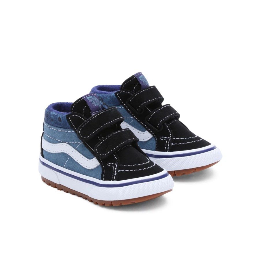 Kinder VANS Easy On, Easy Off | Kleinkinder Paisley Sk8-Mid Reissue Mte-1 Schuhe Mit Klettverschluss (1-4 Jahre) Blau, Schwarz