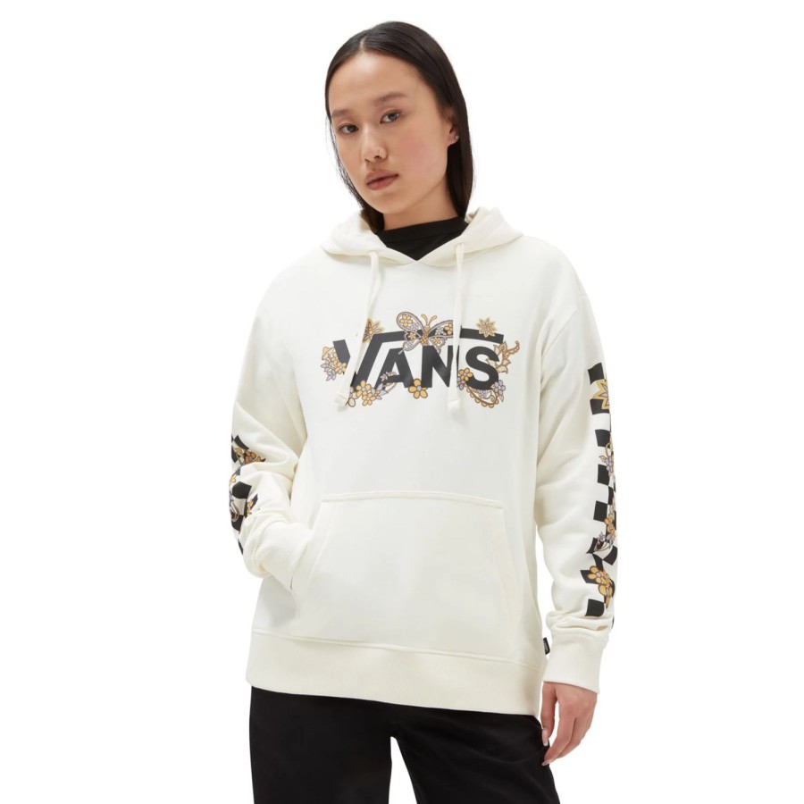 Damen VANS Kapuzenpullover & Pullover | Wyld Trippy Paisley Boyfriend Fit Hoodie Weis