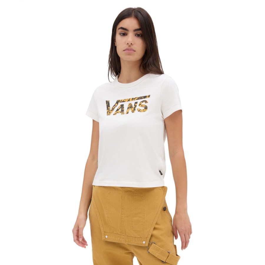 Damen VANS T-Shirts & Oberteile | Warped Floral Fill Mini T-Shirt Weis