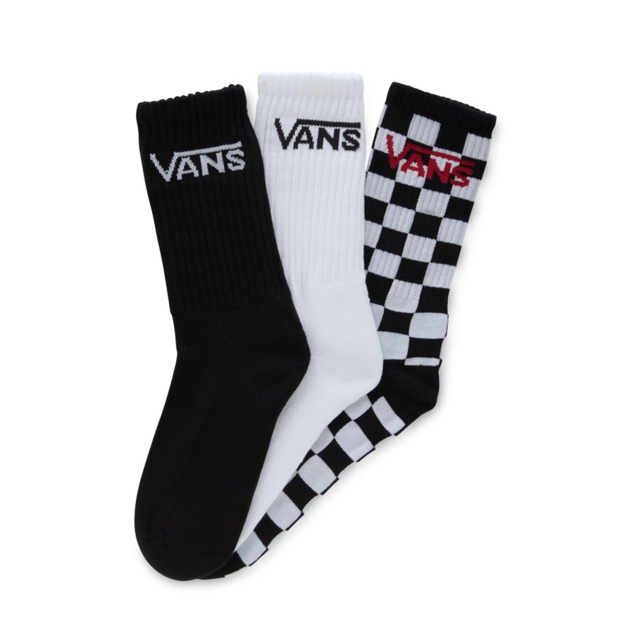 Kinder VANS Socken | Kinder Classic Vans Crew Socken (3 Paar) Schwarz