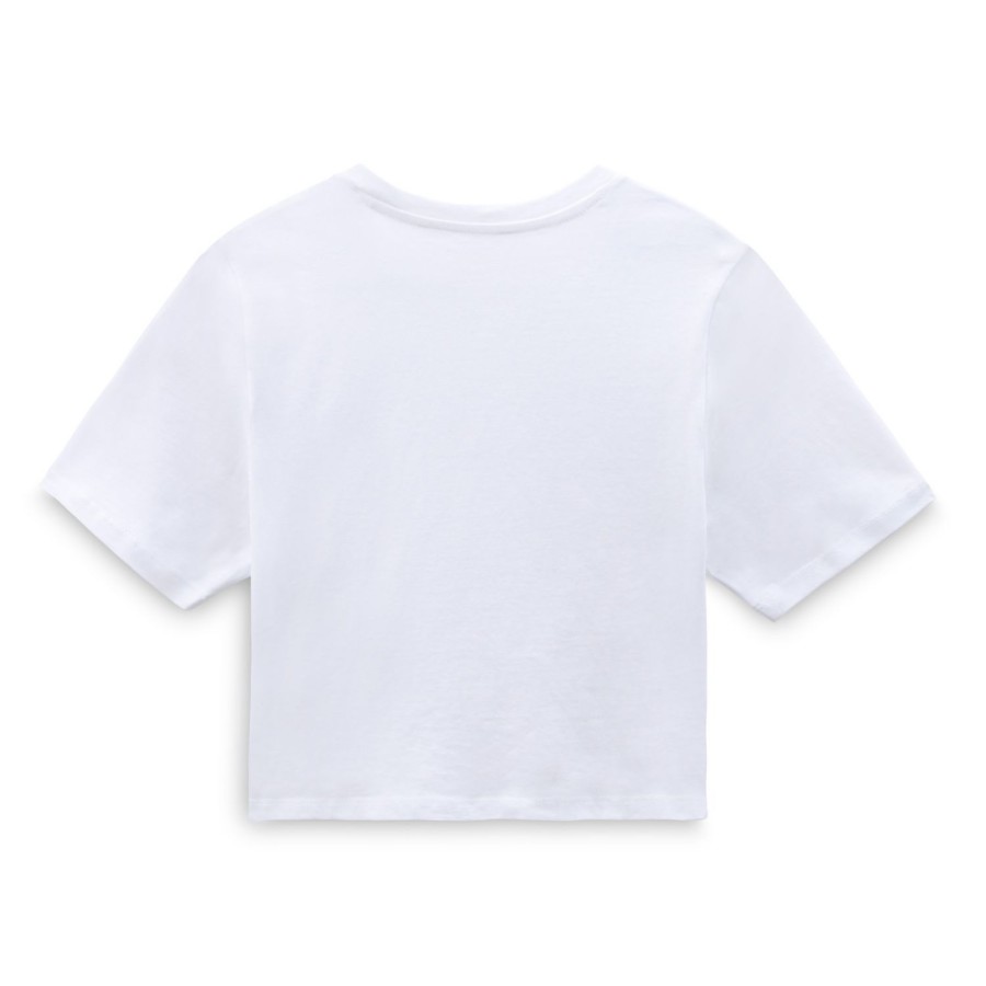 Damen VANS T-Shirts & Oberteile | Flying V Crop Crew Sport T-Shirt Weis