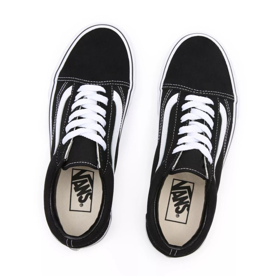 Damen VANS Plateauschuhe | Platform Old Skool Schuhe Schwarz