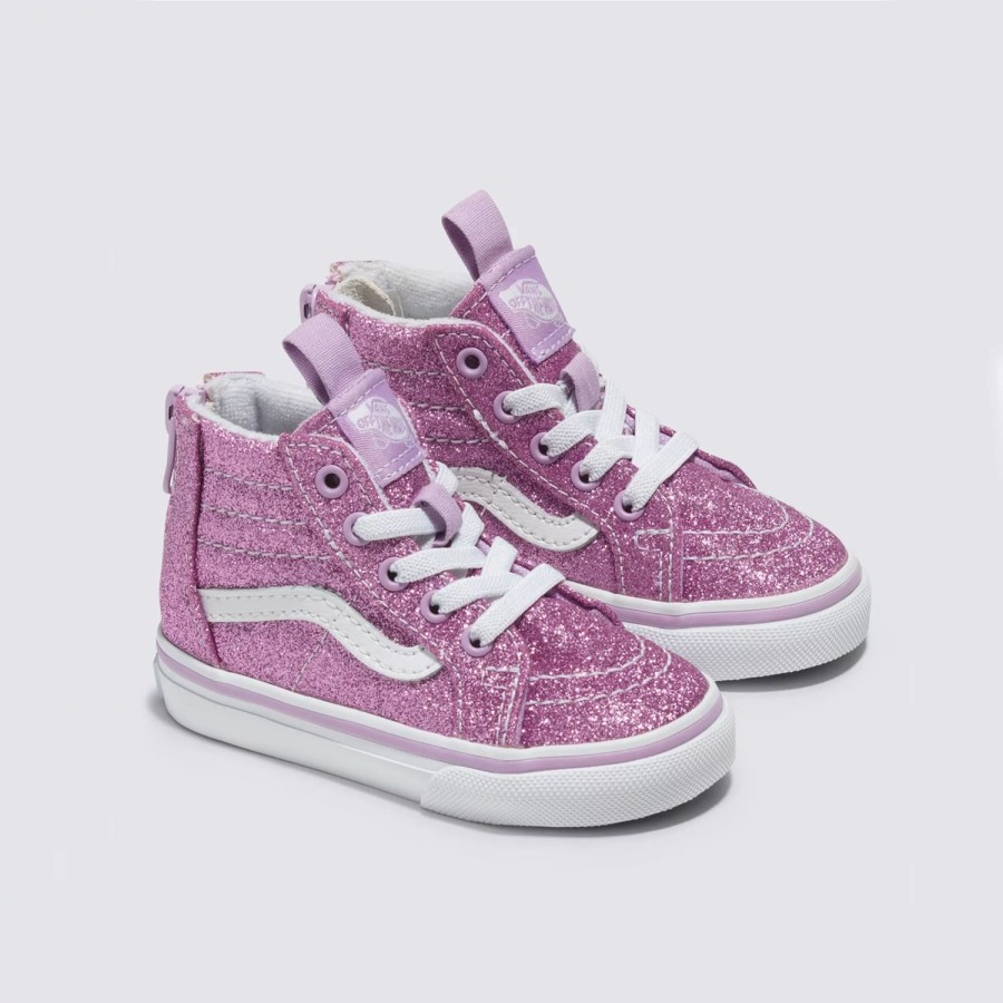 Kinder VANS Kleinkinder-Schuhe (1-4 Jahre) | Kleinkinder Glitter Sk8-Hi Zip Schuhe (1-4 Jahre) Violett