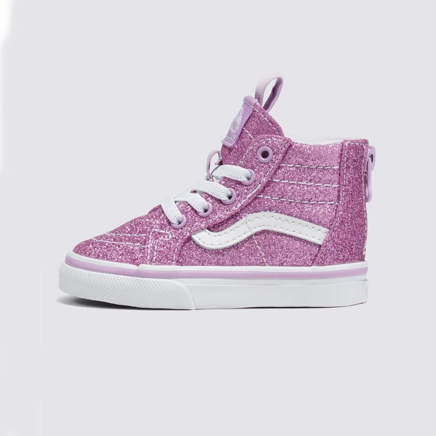 Kinder VANS Kleinkinder-Schuhe (1-4 Jahre) | Kleinkinder Glitter Sk8-Hi Zip Schuhe (1-4 Jahre) Violett