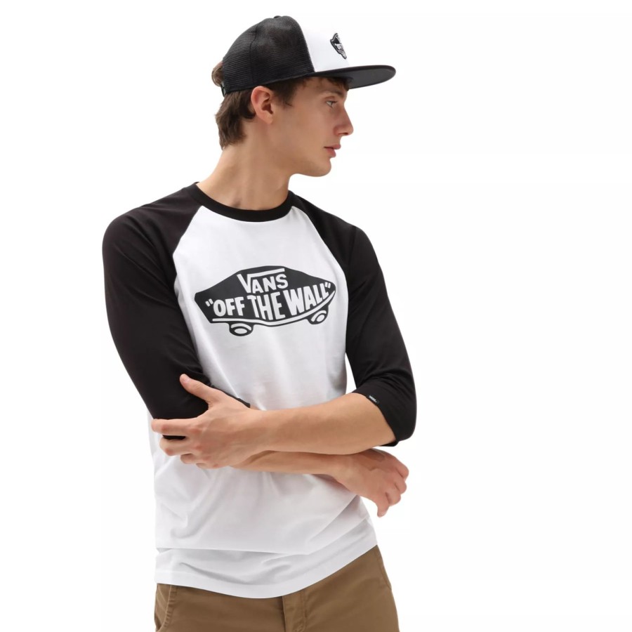 Herren VANS T-Shirts & Tank Tops | Raglanshirt Weis