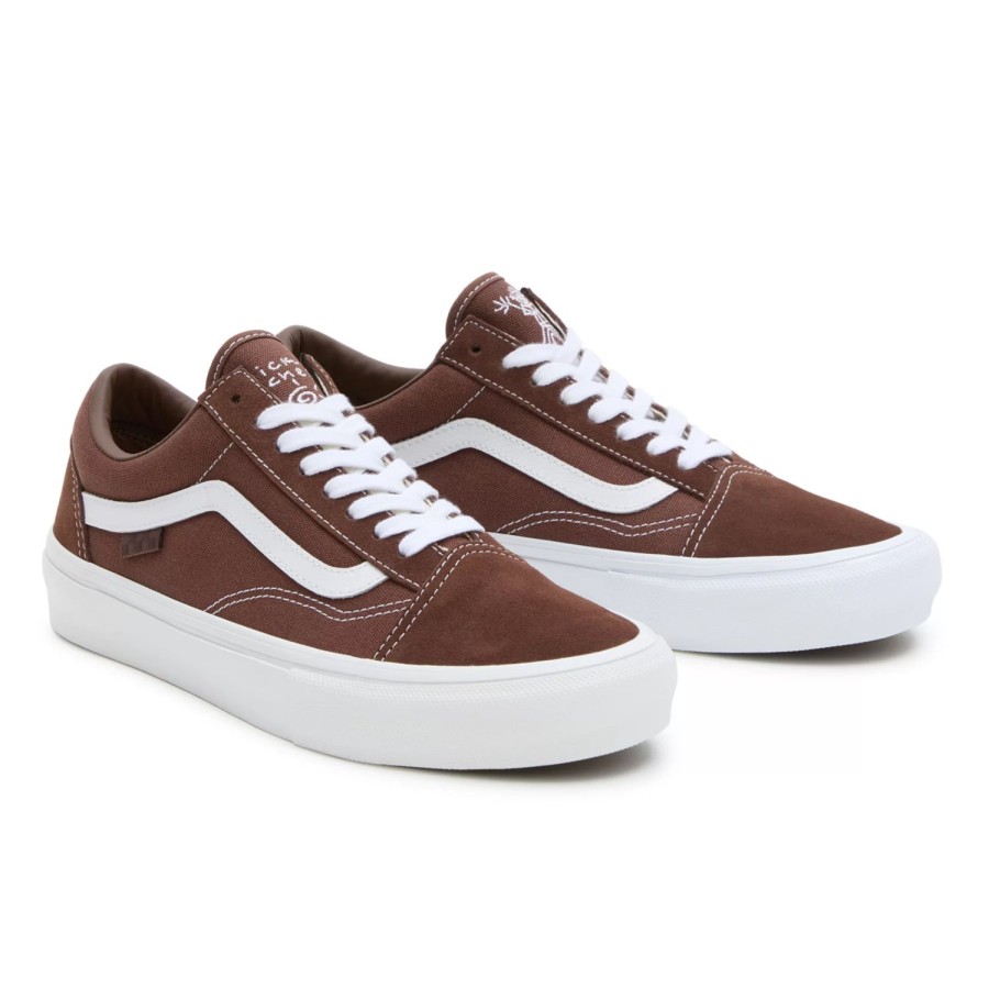 Herren VANS Skateschuhe | Skate Old Skool X Nick Michel Schuhe Braun