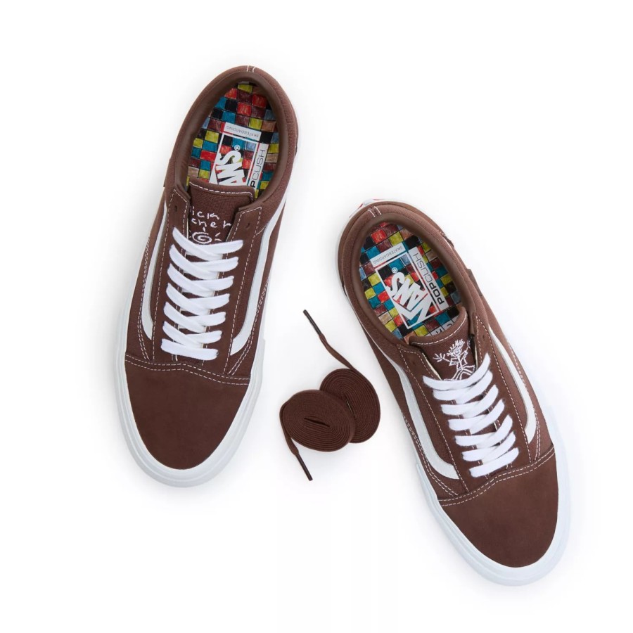 Herren VANS Skateschuhe | Skate Old Skool X Nick Michel Schuhe Braun