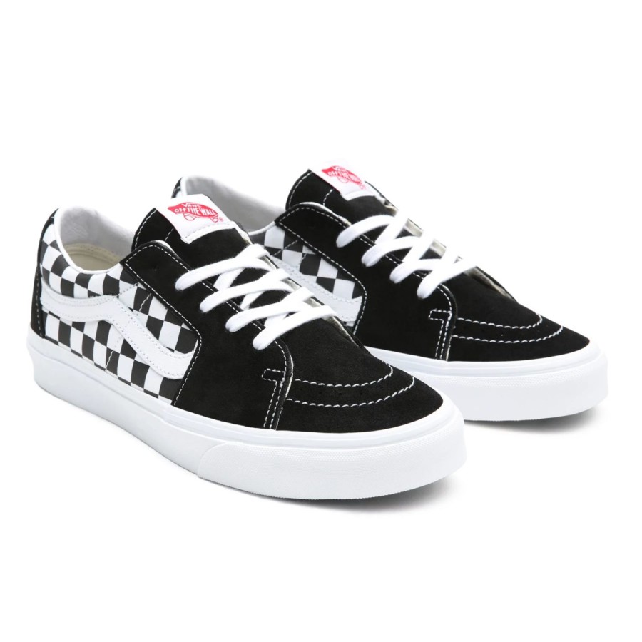 Herren VANS Low-Top-Schuhe | Sk8-Low Schuhe Aus Canvas/Wildleder Schwarz