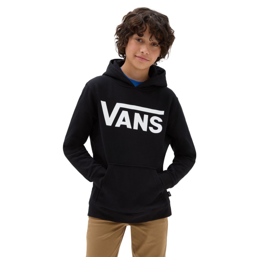 Kinder VANS Jungen-Bekleidung (8-14+) | Jungen Vans Classic Kapuzenpullover (8-14 Jahre) Schwarz