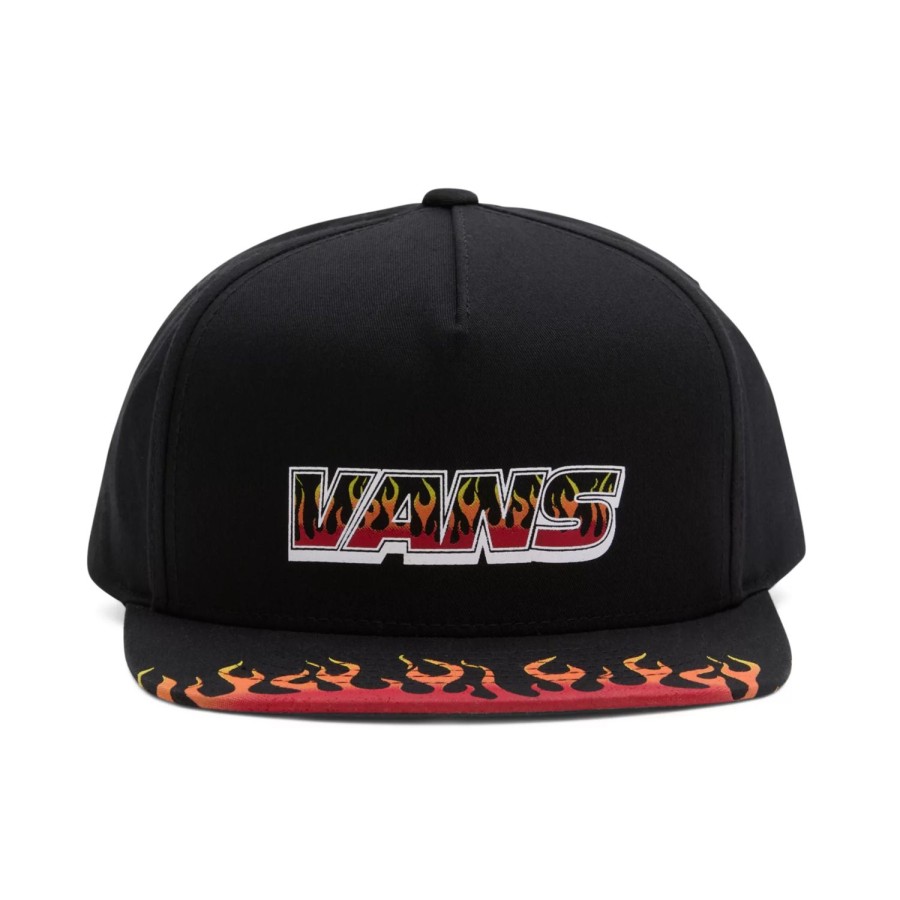 Kinder VANS Caps & Mutzen | Kinder Up In Flames Snapback Cap Schwarz