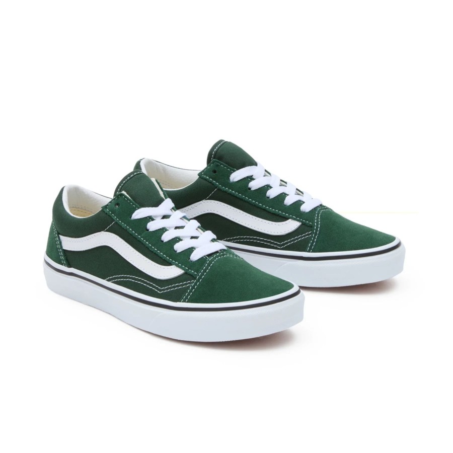 Kinder VANS Teenager-Schuhe (8-14 Jahre) | Jugendliche Color Theory Old Skool Schuhe (8-14 Jahre) Grun