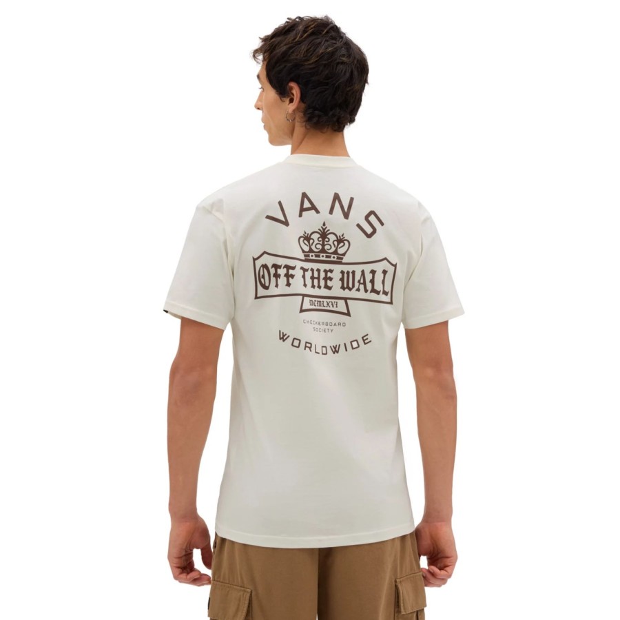 Herren VANS T-Shirts & Tank Tops | Checkerboard Society T-Shirt Weis