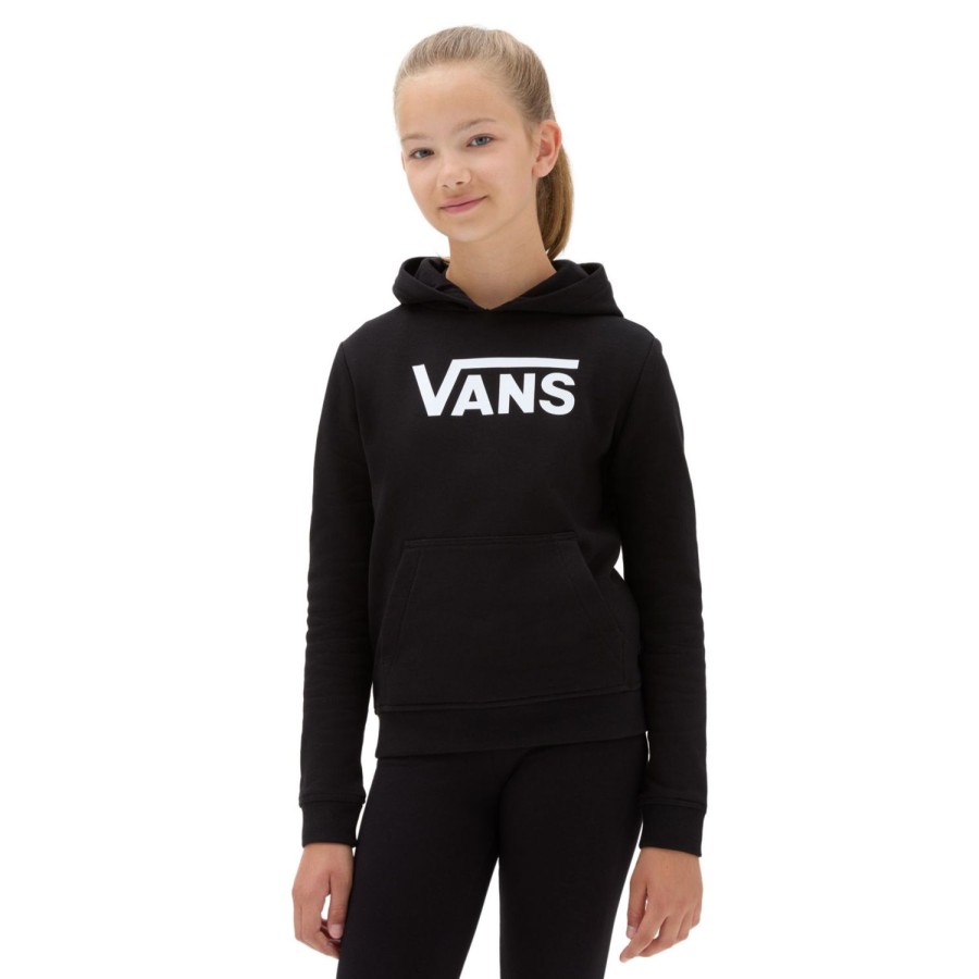 Kinder VANS Madchen-Bekleidung (8-14+) | Madchen Flying V Kapuzenpullover (8-14 Jahre) Schwarz