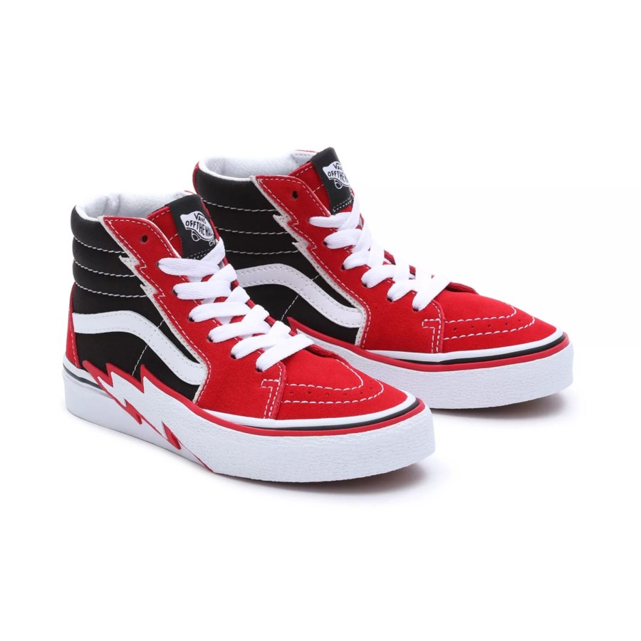 Kinder VANS Kleinkinder-Schuhe (1-4 Jahre) | Kinder Sk8-Hi Bolt Schuhe (4-8 Jahre) Rot