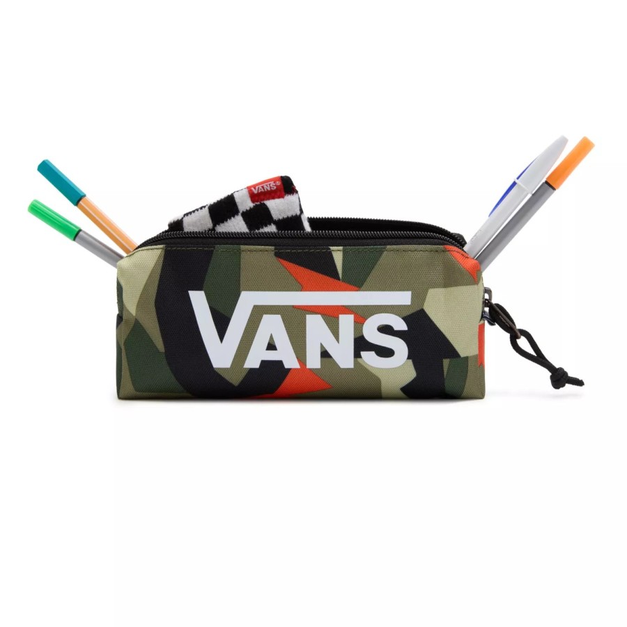 Kinder VANS Andere Accessoires | Off The Wall Federmappchen Schwarz, Grun