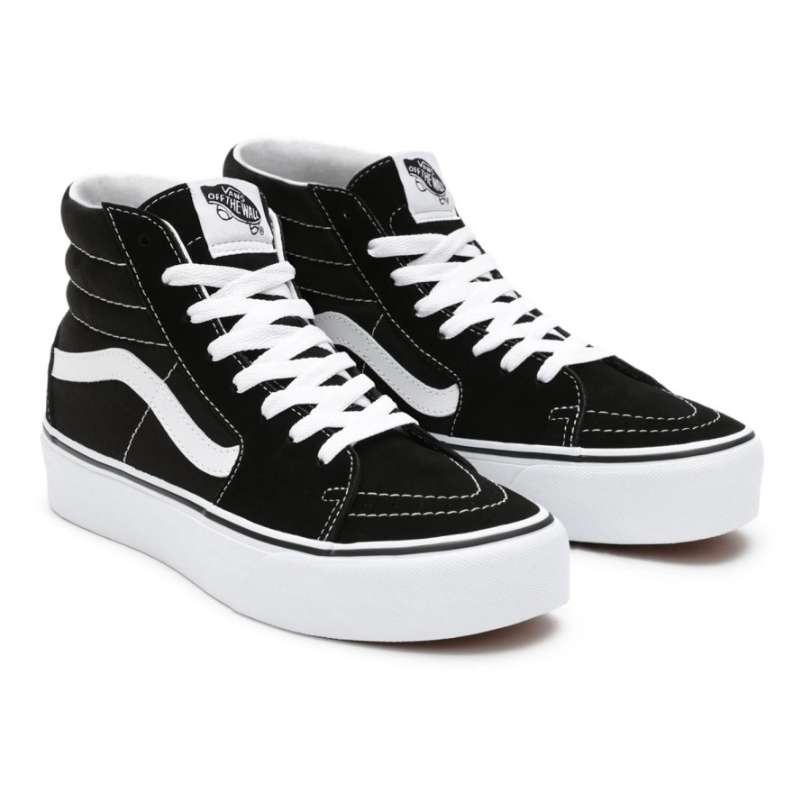 Damen VANS Plateauschuhe | Suede Sk8-Hi Platform 2.0 Schuhe Schwarz