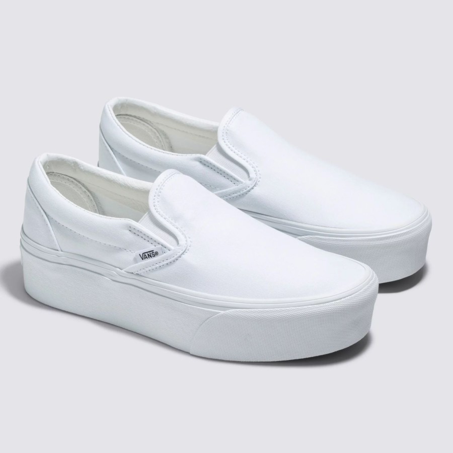 Damen VANS Classics | Classic Slip-On Stackform Schuhe Weis