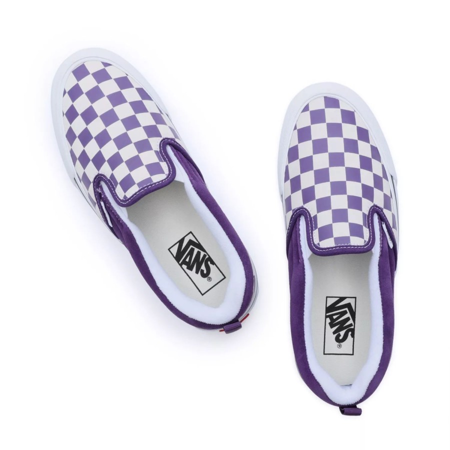 Damen VANS Slip-On-Schuhe | Knu Slip Checkerboard Schuhe Weis, Violett