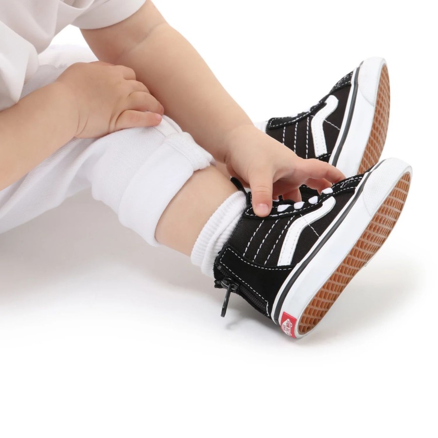 Kinder VANS Kleinkinder-Schuhe (1-4 Jahre) | Kleinkinder Sk8-Hi Zip Schuhe (1-4 Jahre) Schwarz