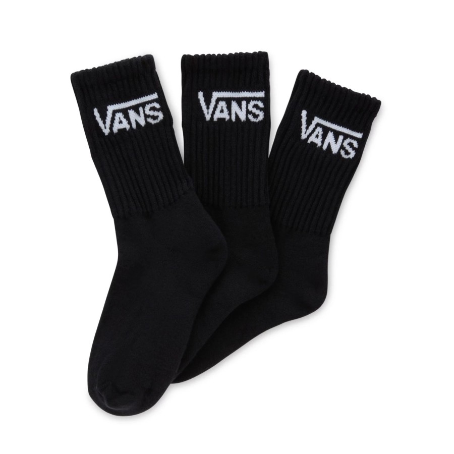 Kinder VANS Socken | Kinder Classic Vans Crew Socken (3 Paar) Schwarz