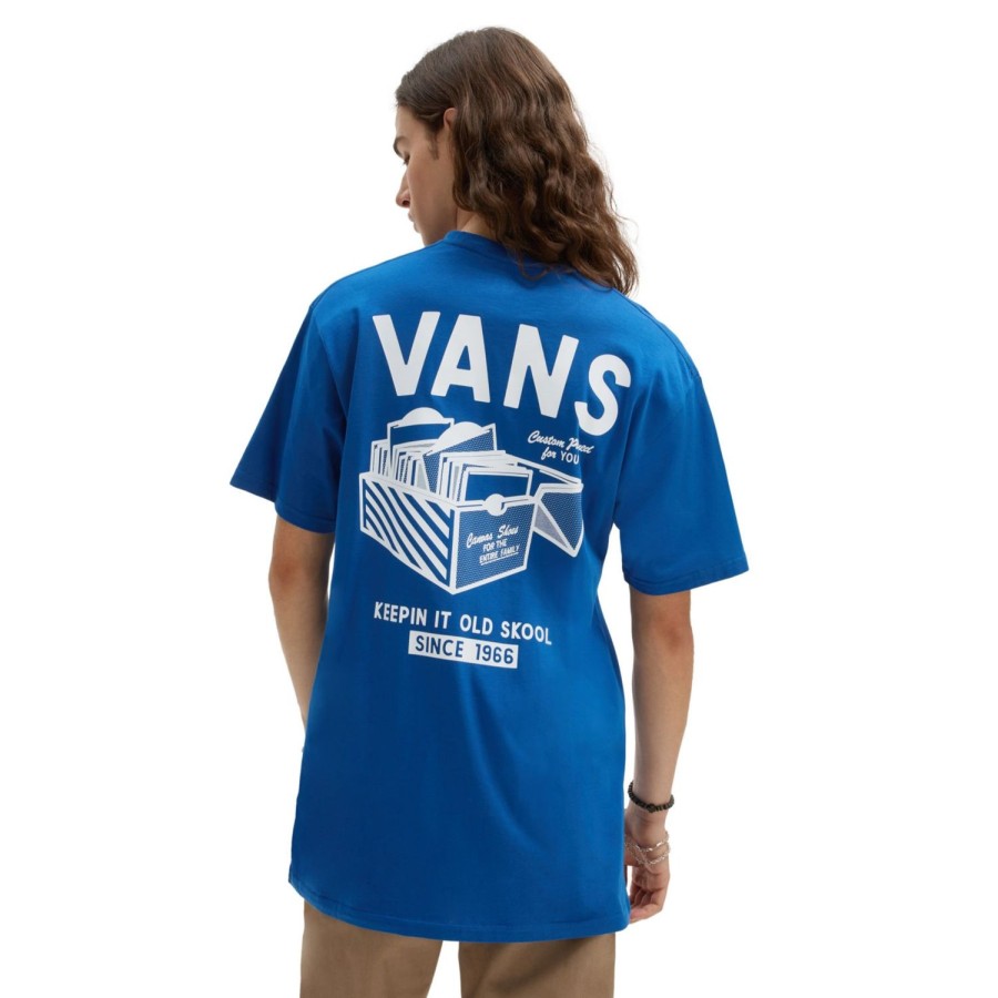 Herren VANS T-Shirts & Tank Tops | Vans Record Label T-Shirt Blau