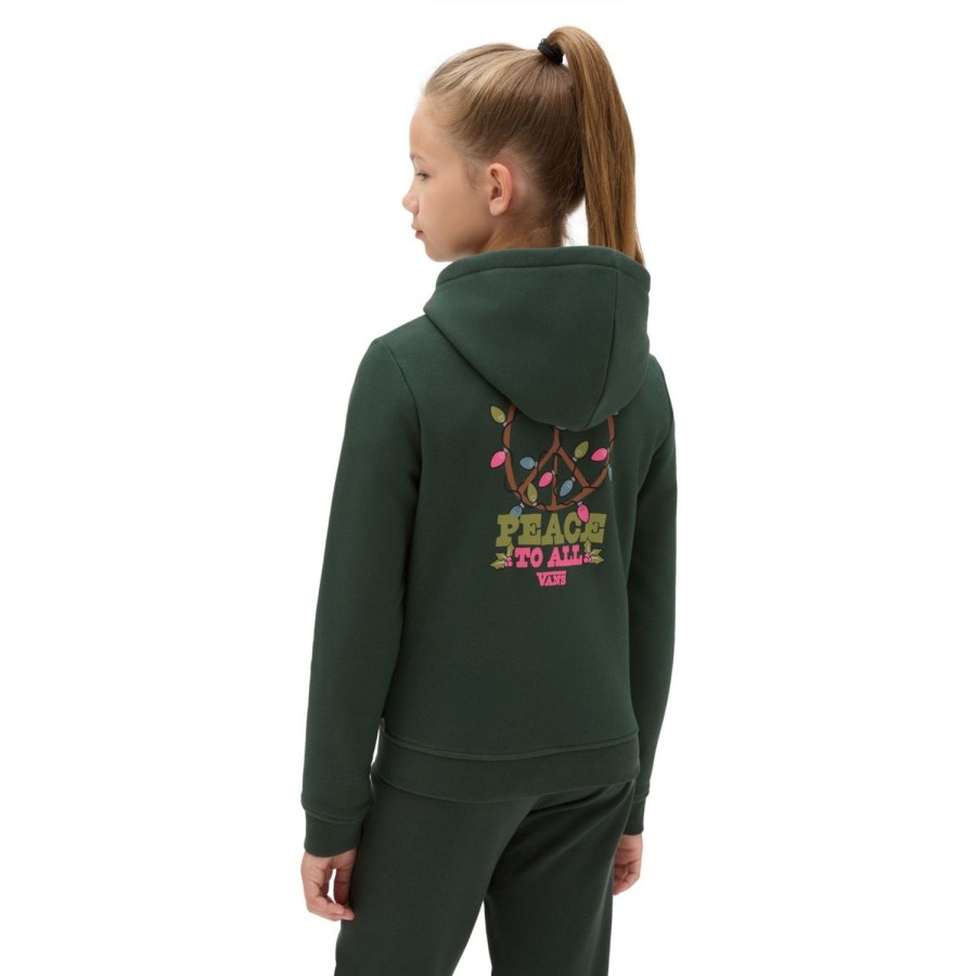 Kinder VANS Madchen-Bekleidung (8-14+) | Madchen Peace Lit Hoodie Mit Reisverschluss (8-14 Jahre) Grun