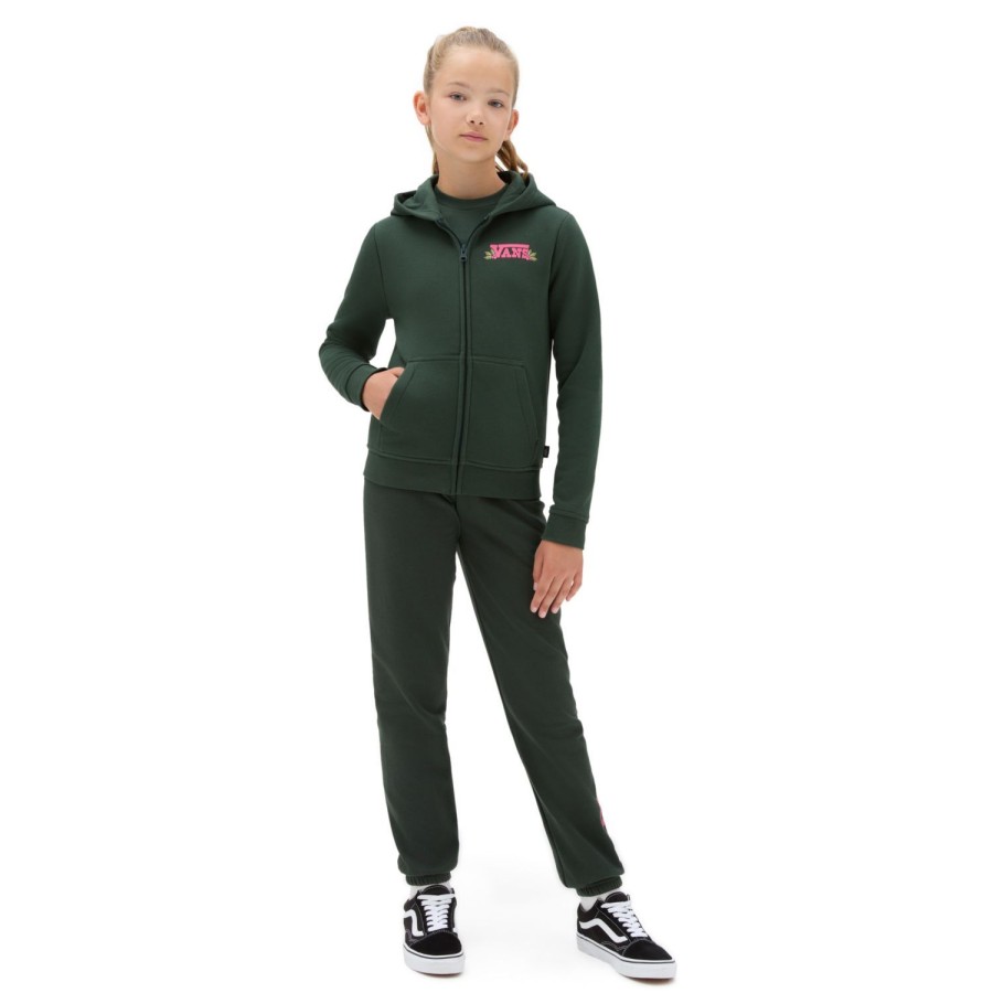 Kinder VANS Madchen-Bekleidung (8-14+) | Madchen Peace Lit Hoodie Mit Reisverschluss (8-14 Jahre) Grun