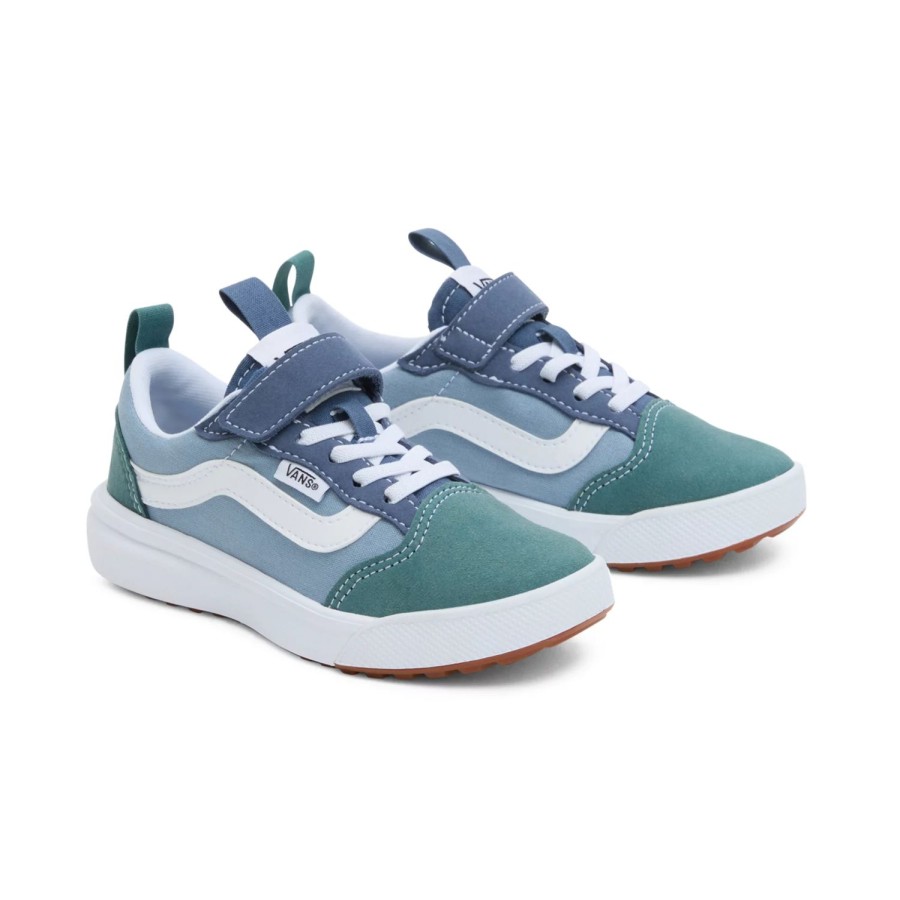 Kinder VANS Easy On, Easy Off | Kleine Kinder Ultrarange 66 Schuhe Mit Klettverschluss (4-8 Jahre) Blau