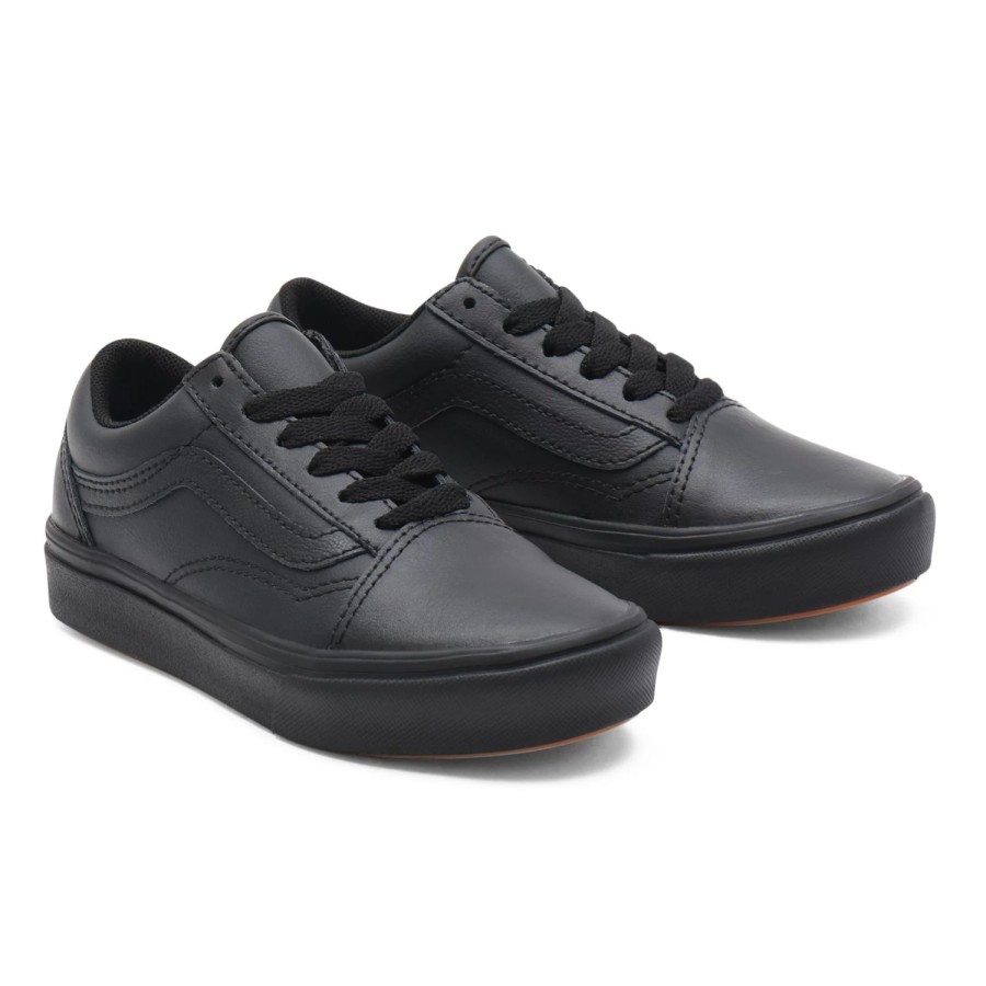 Kinder VANS Kinderschuhe (4-8 Jahre) | Kinder Classic Tumble Comfycush Old Skool Schuhe (4-8 Jahre) Schwarz