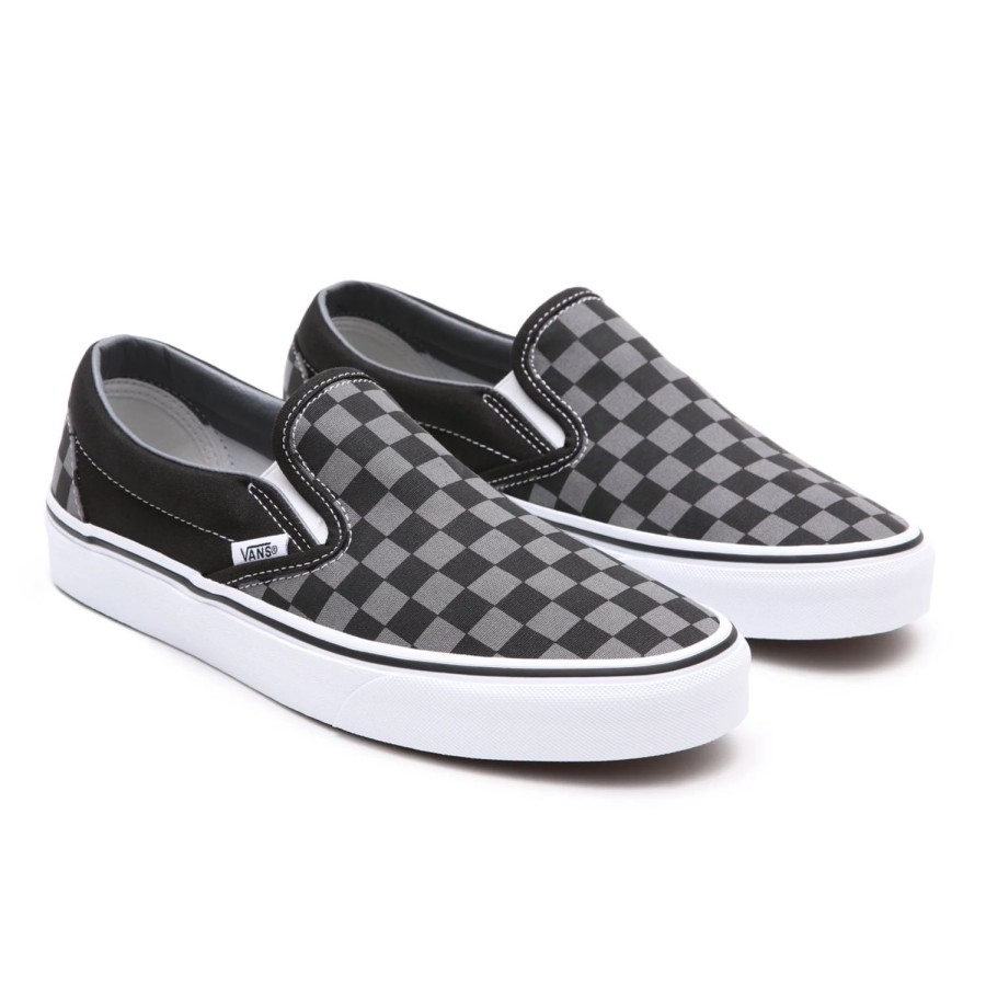 Damen VANS Classics | Checkerboard Classic Slip-On Schuhe Schwarz, Grau