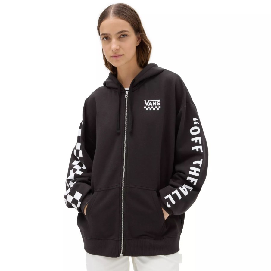 Damen VANS Kapuzenpullover & Pullover | Extra Fun Oversized Kapuzenjacke Schwarz