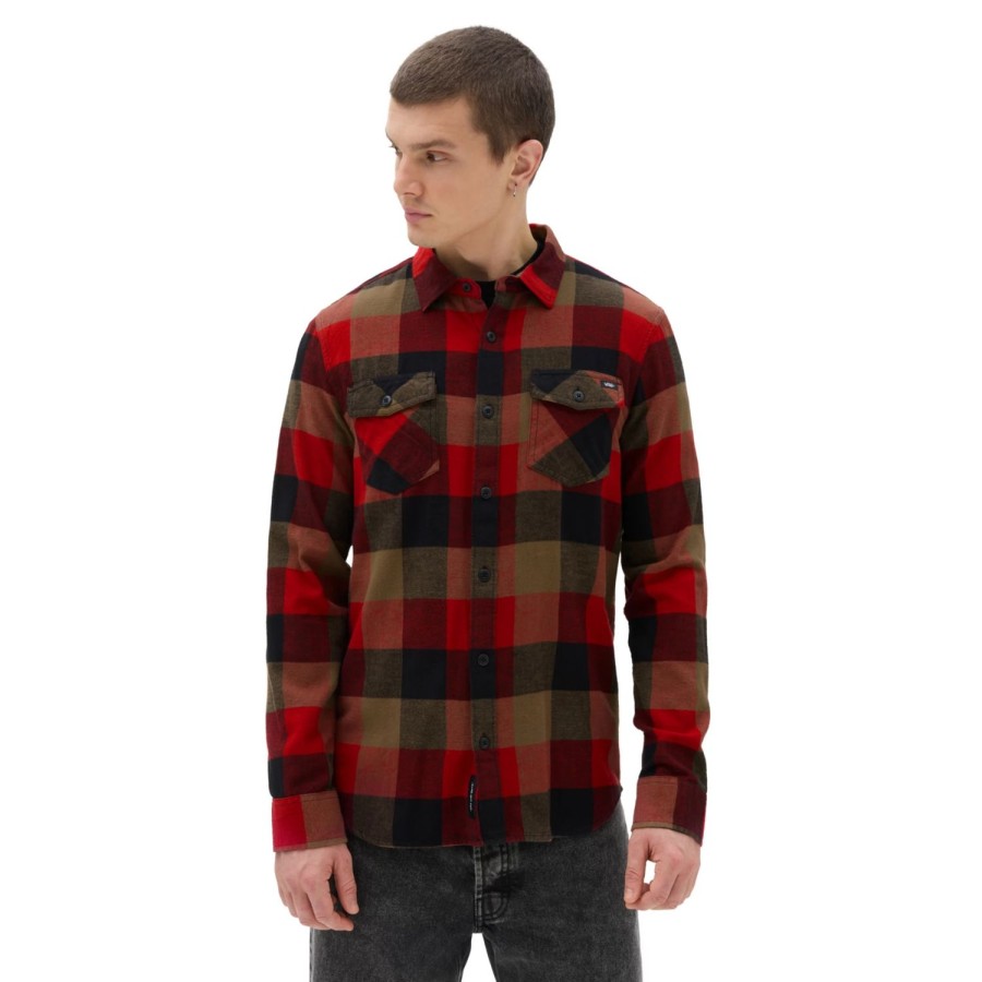 Herren VANS Hemden | Box Woven Flanellhemd Rot