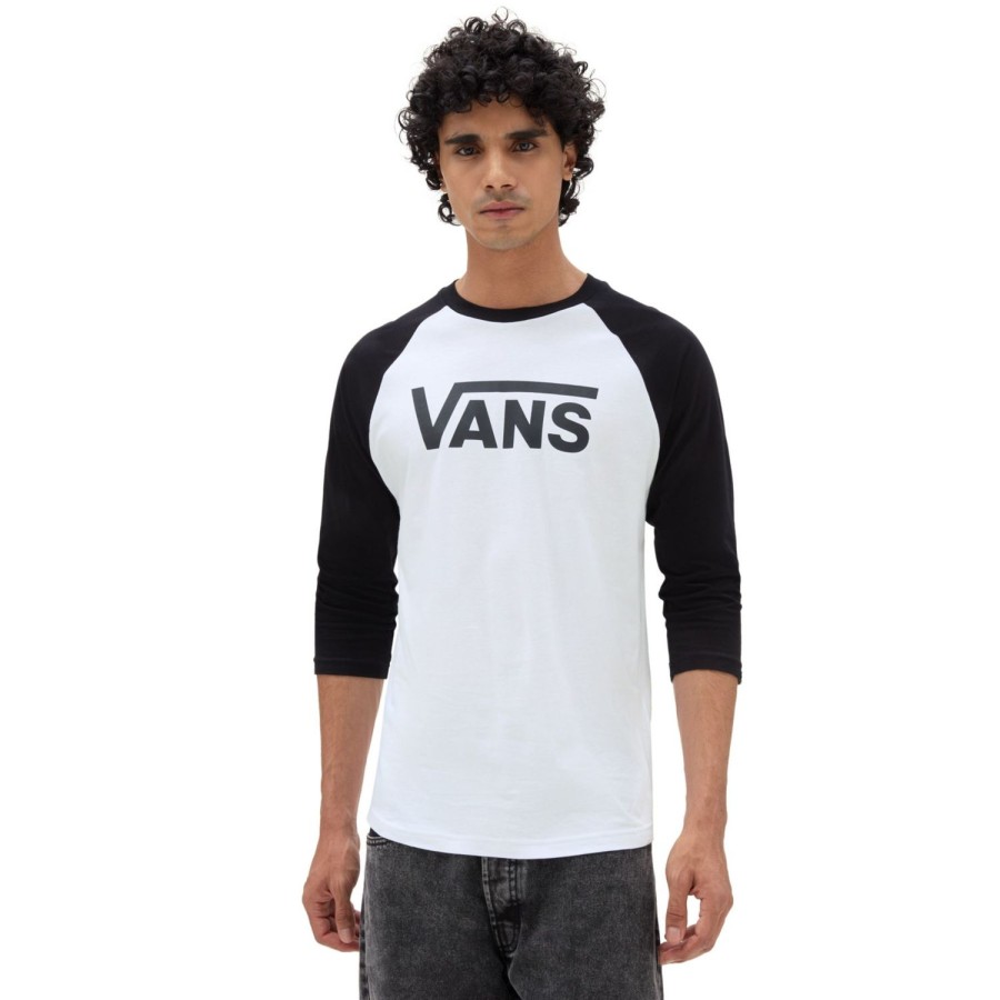 Herren VANS T-Shirts & Tank Tops | Classic Raglan T-Shirt Weis