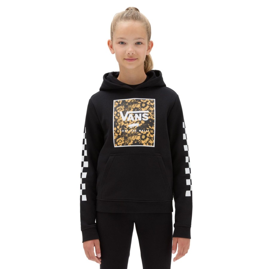 Kinder VANS Madchen-Bekleidung (8-14+) | Madchen Winter Daisy Box Logo Hoodie (8-14 Jahre) Schwarz