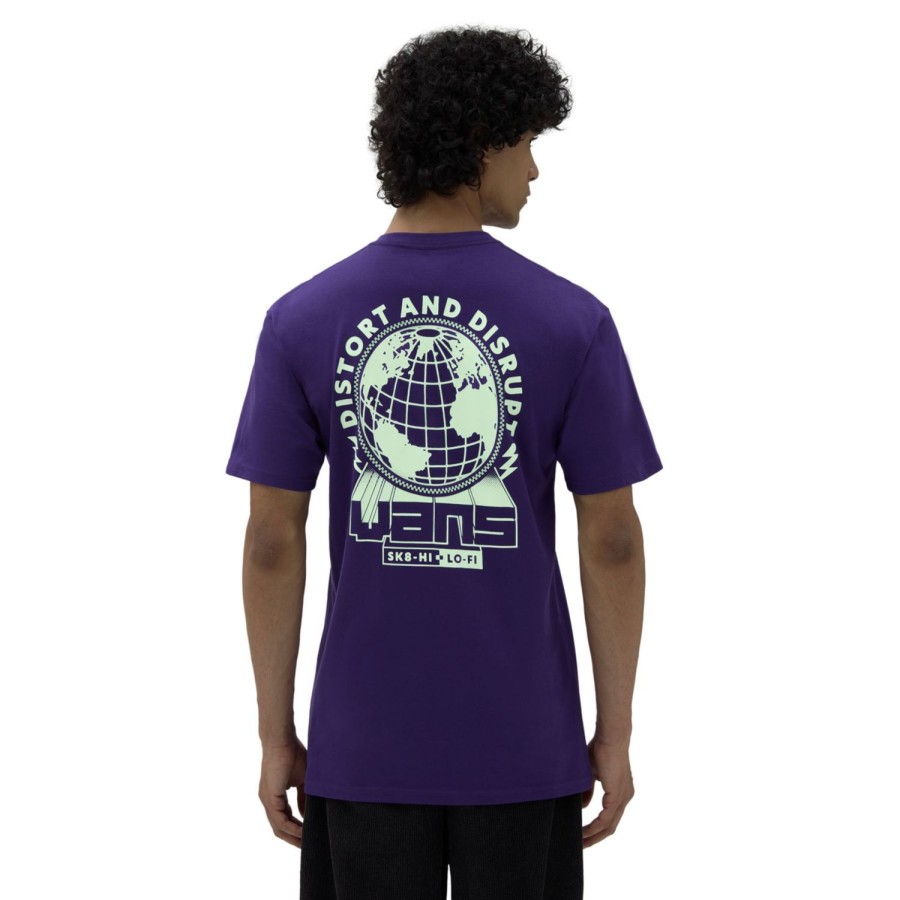 Herren VANS T-Shirts & Tank Tops | Distort And Disrupt Vans T-Shirt Violett