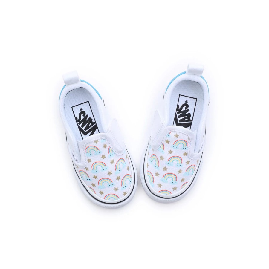 Kinder VANS Classics | Kleinkinder Slip-On Mit Klettverschluss (1-4 Jahre) Weis