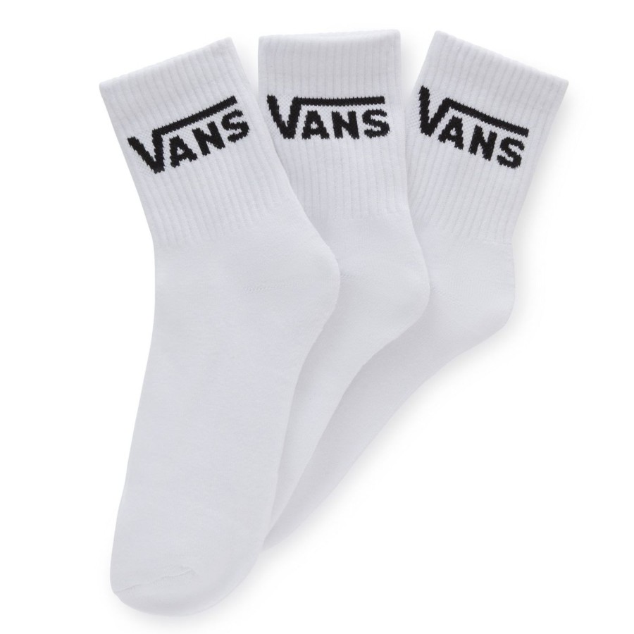 Herren VANS Socken | Klassische Half Crew Socken (3 Paar) Weis