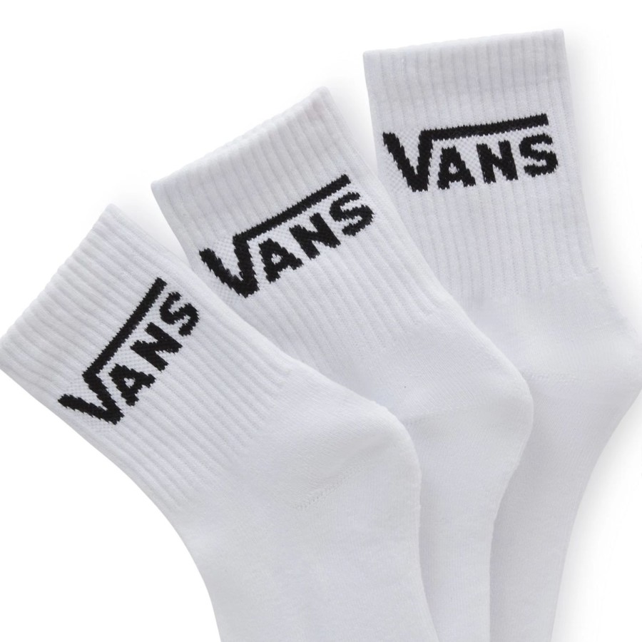 Herren VANS Socken | Klassische Half Crew Socken (3 Paar) Weis