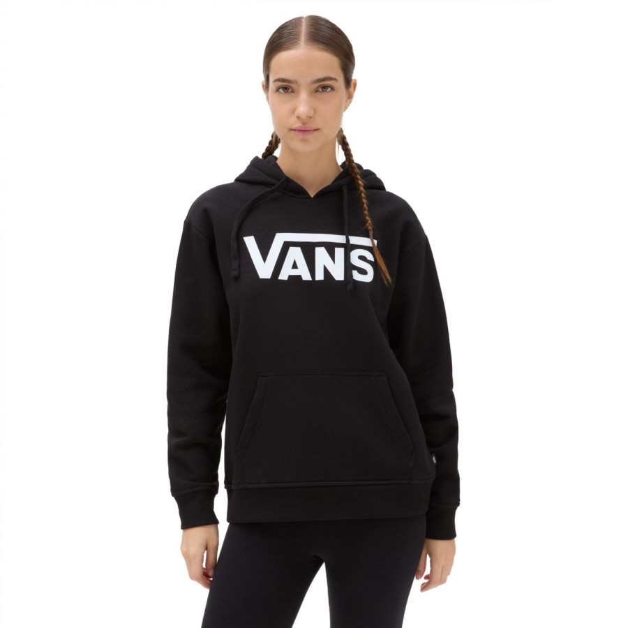 Damen VANS Kapuzenpullover & Pullover | Classic V Boyfriend Fit Hoodie Schwarz