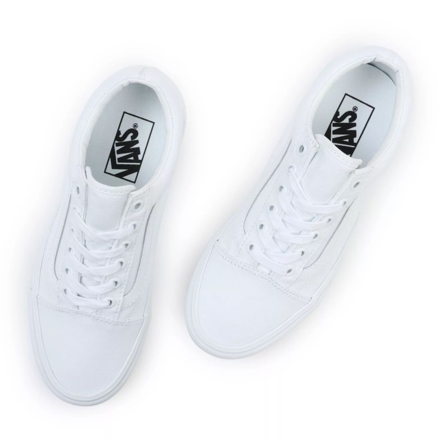 Damen VANS Plateauschuhe | Old Skool Stackform Schuhe Weis