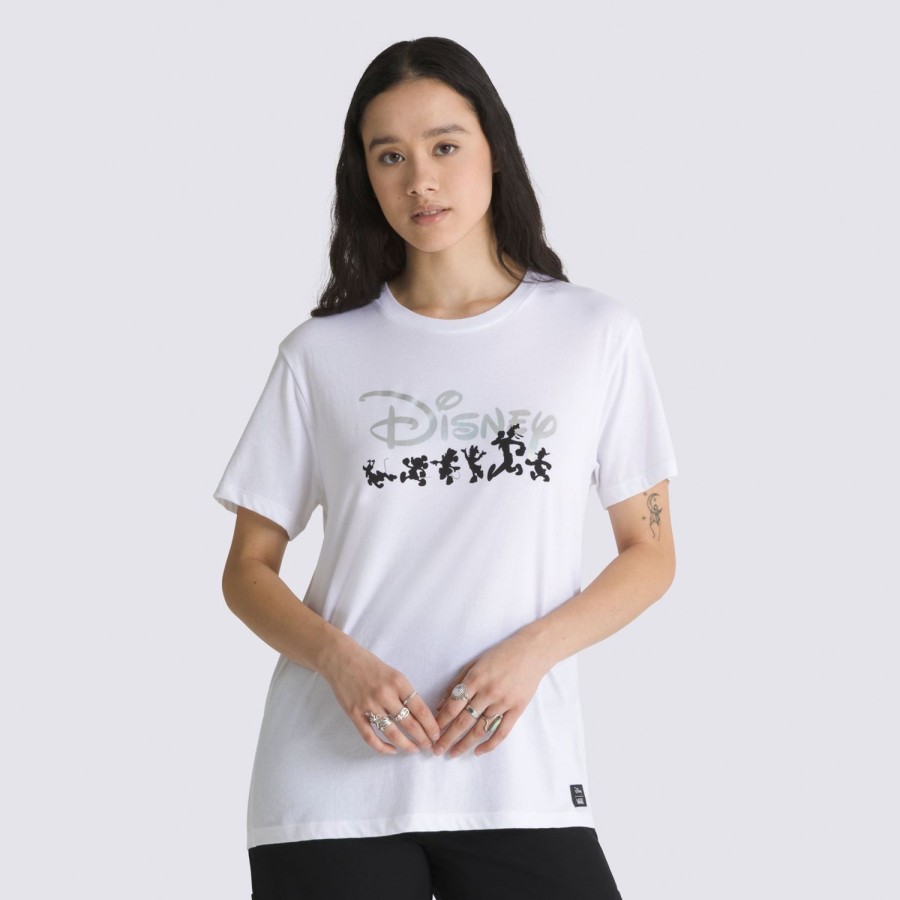 Damen VANS T-Shirts & Oberteile | Disney X Vans Club 100 Boyfriend T-Shirt Weis